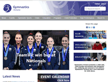 Tablet Screenshot of gymnasticsvictoria.org.au